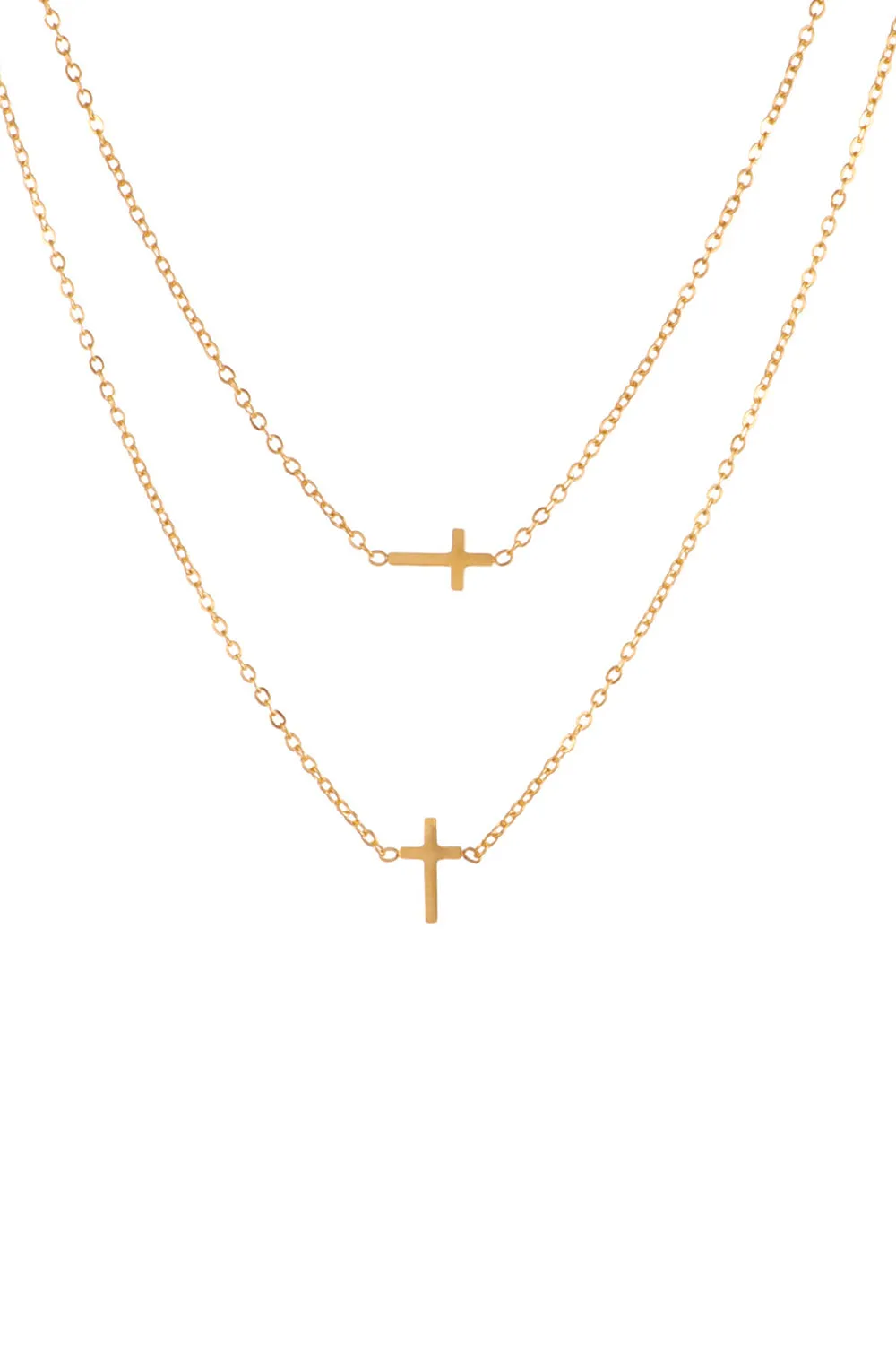 Gold Cross Pendant Necklace