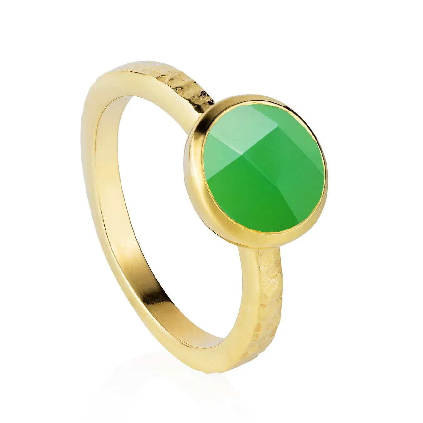 Gold Ring Chrysoprase Estella