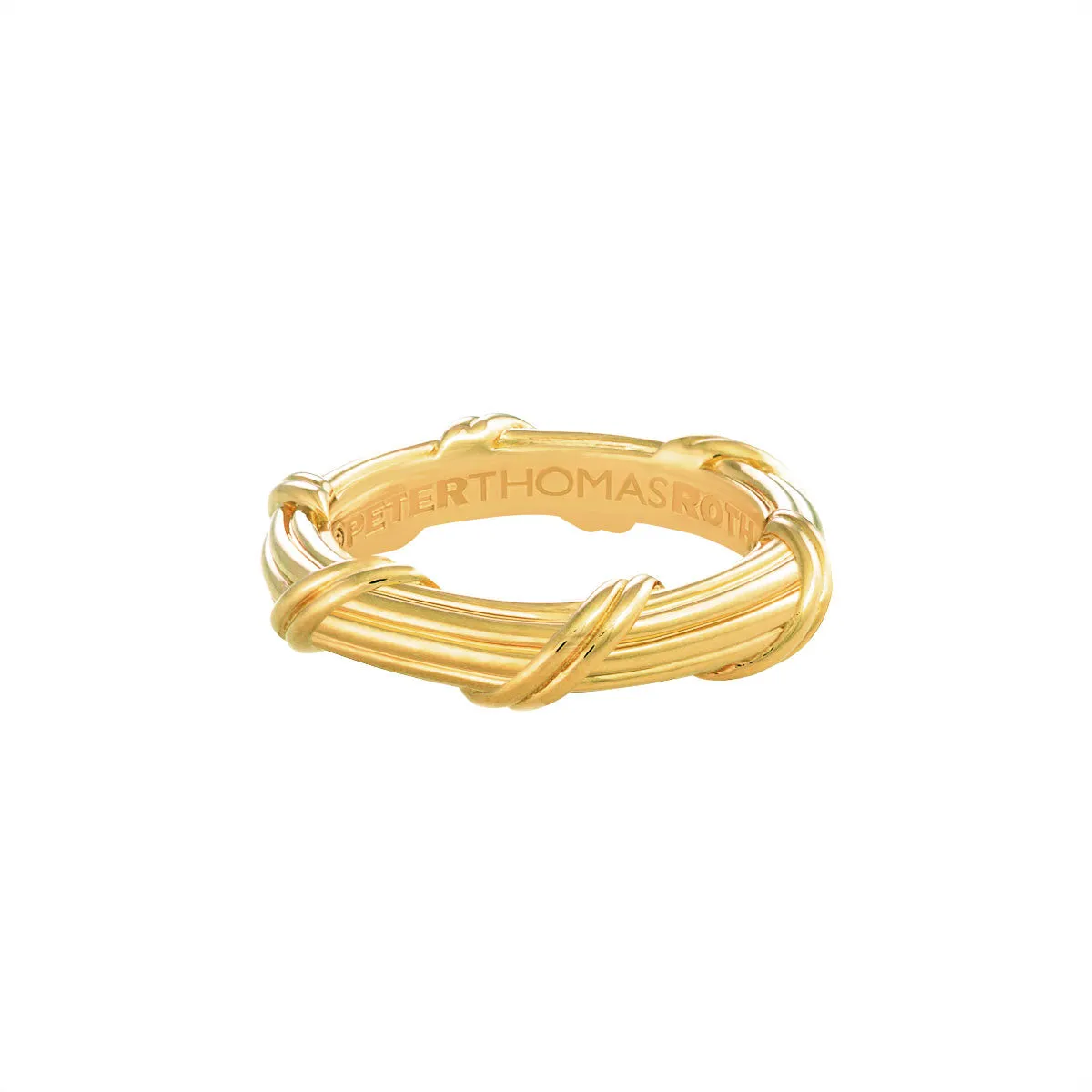 Heritage Band Ring in 18K yellow gold 4 mm sizes 11 - 14