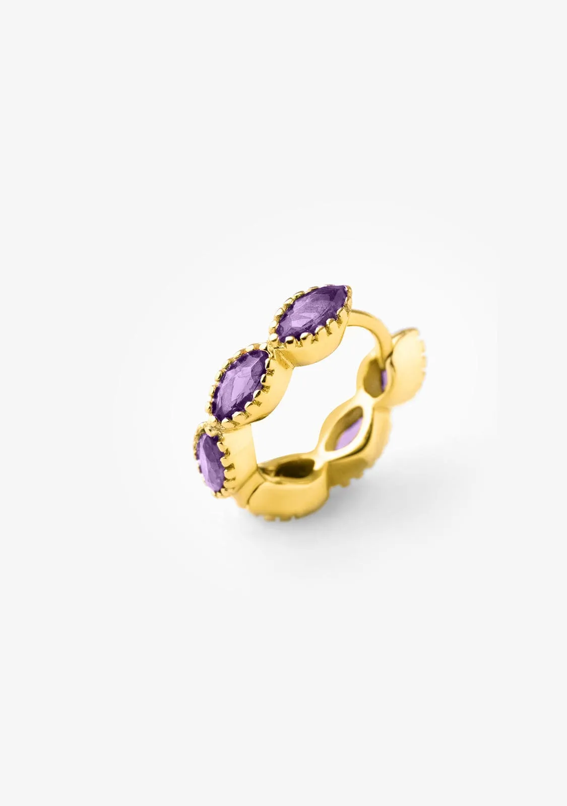 Indiga Amethyst Piercing Gold