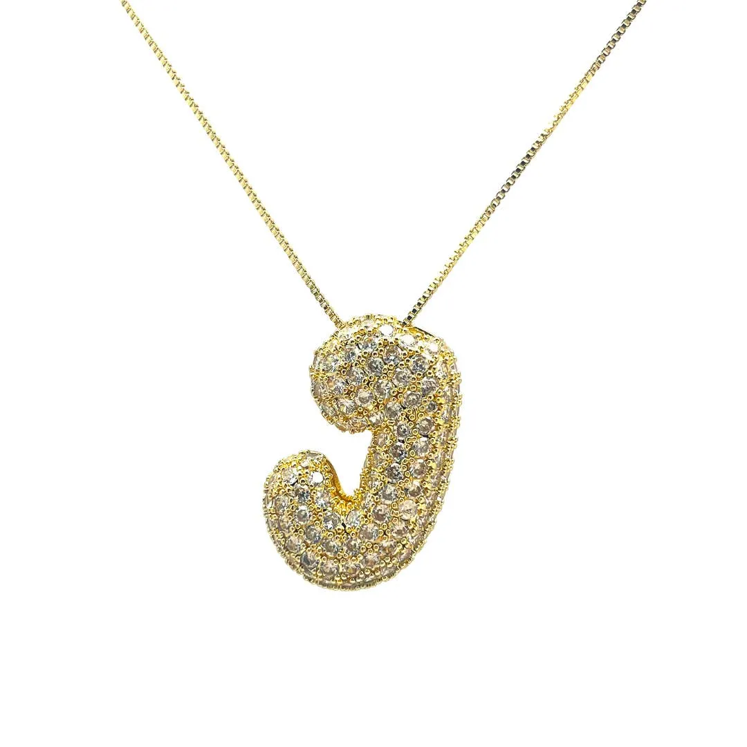 Initial Bubble Hailey Necklace