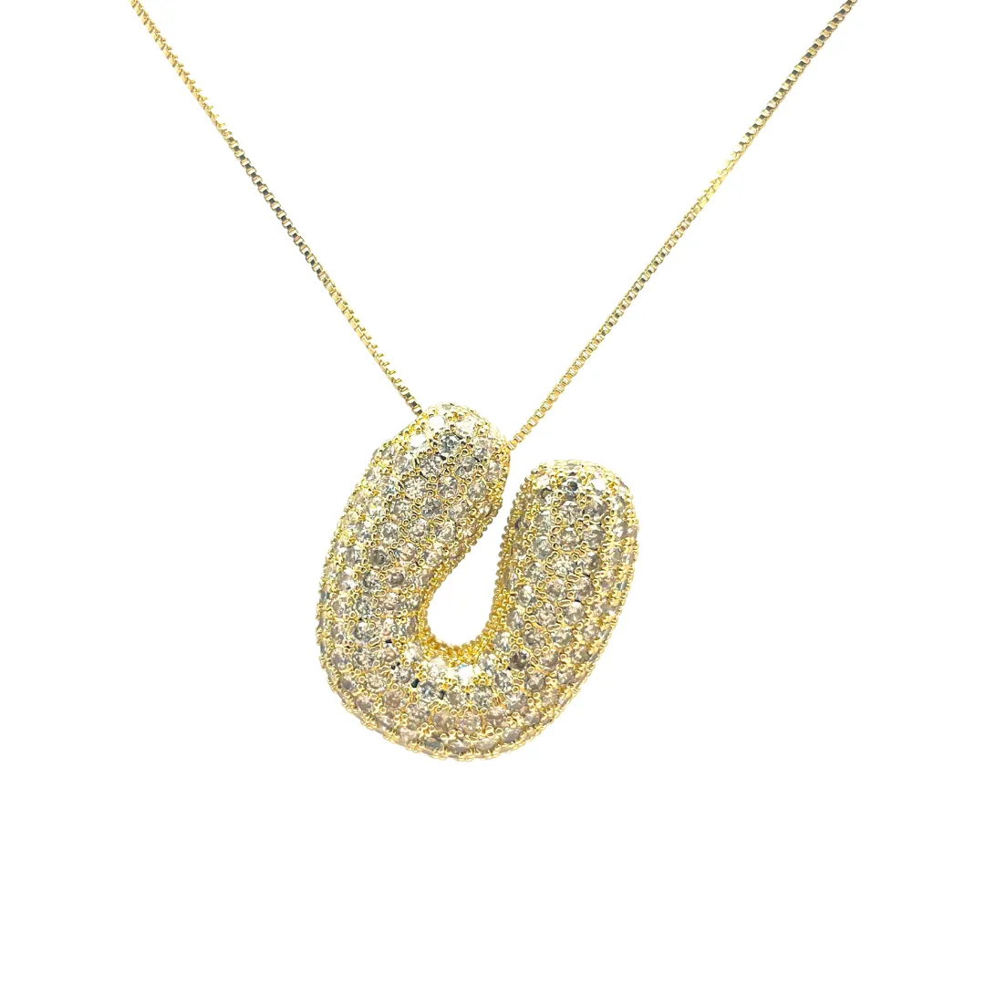 Initial Bubble Hailey Necklace