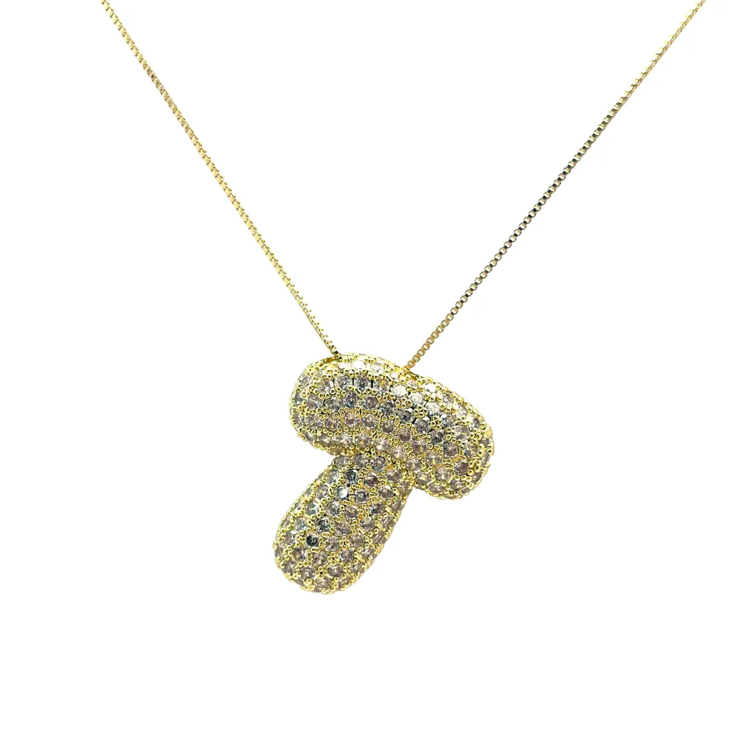 Initial Bubble Hailey Necklace