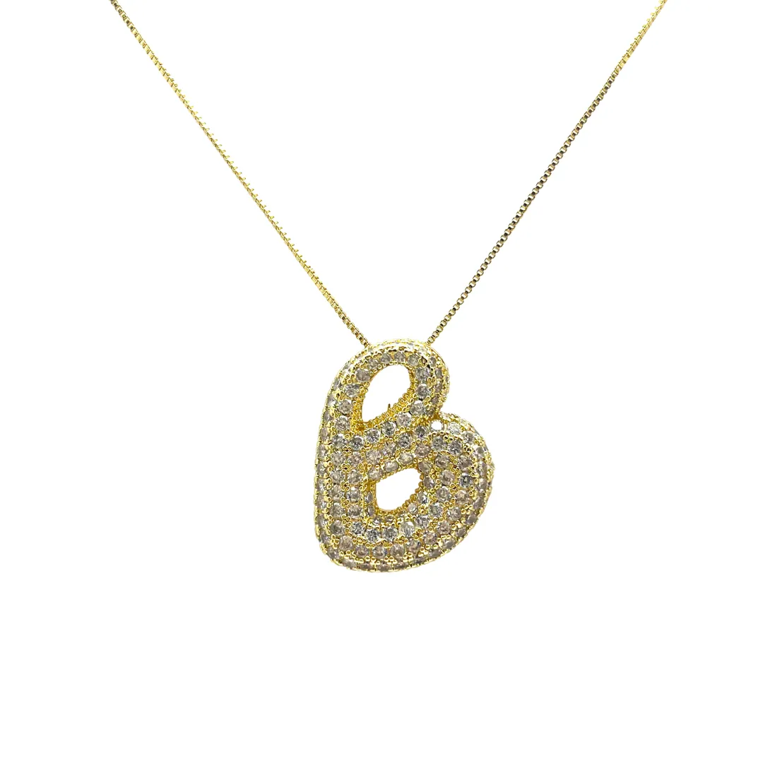 Initial Bubble Hailey Necklace