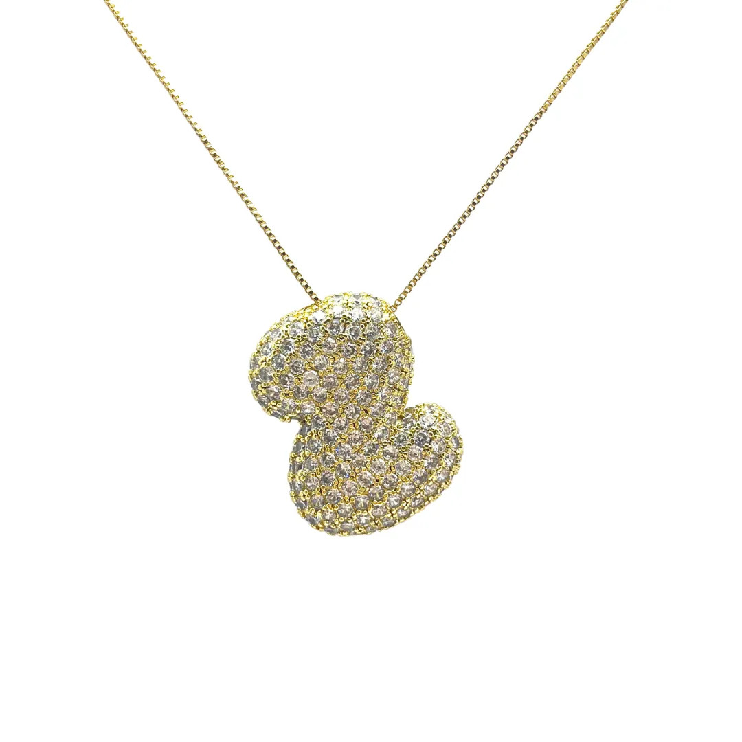 Initial Bubble Hailey Necklace