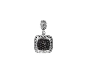 John Hardy Classic Chain Square Pendant with Black Sapphire