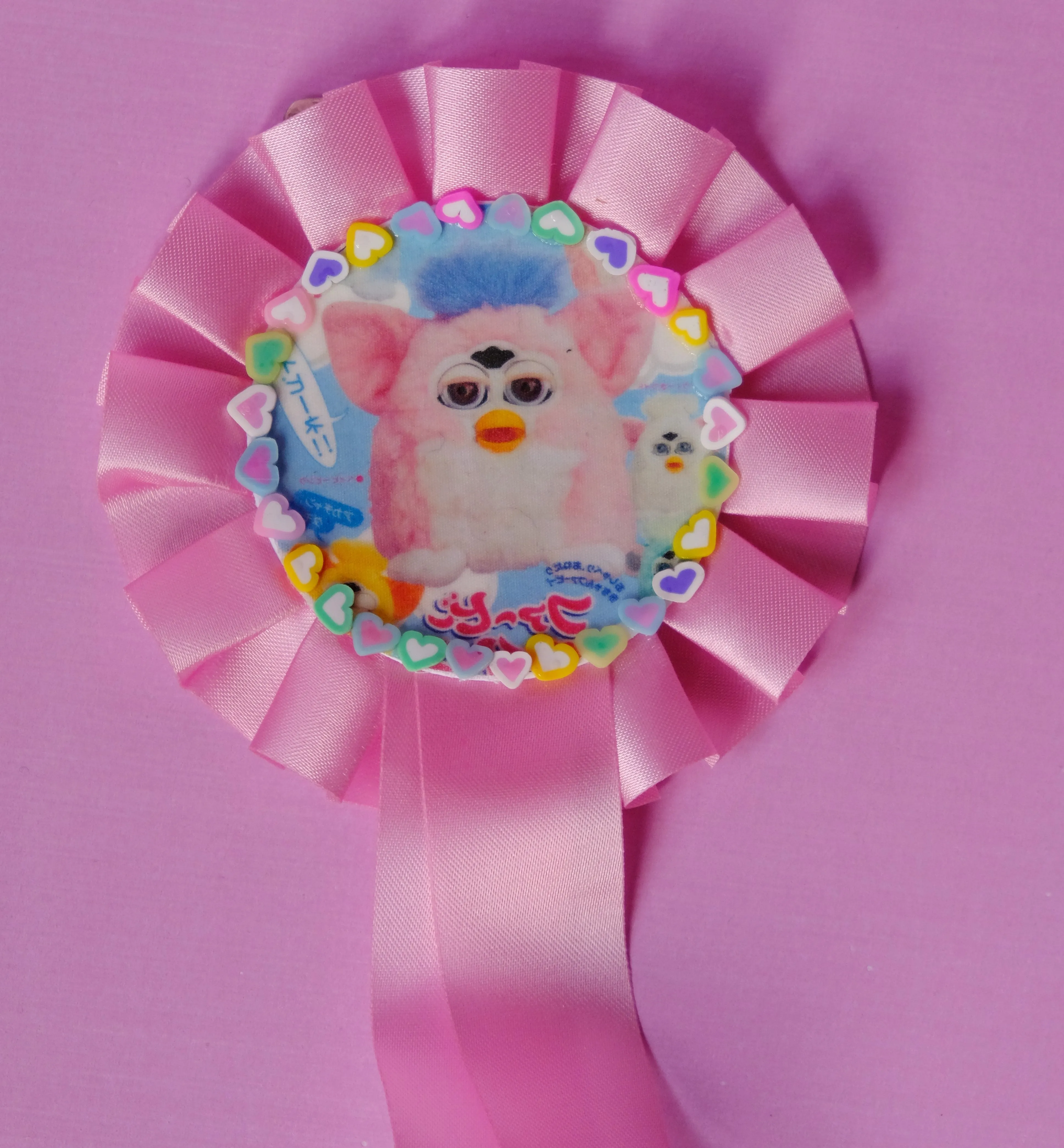 kawaii rosette pin brooches