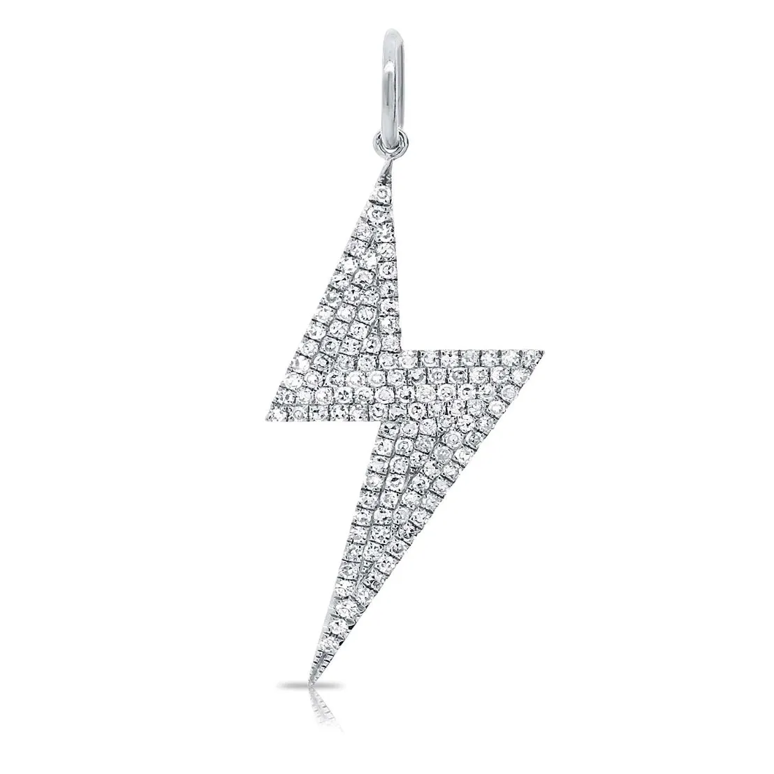 Large Pave Lightbolt Charm