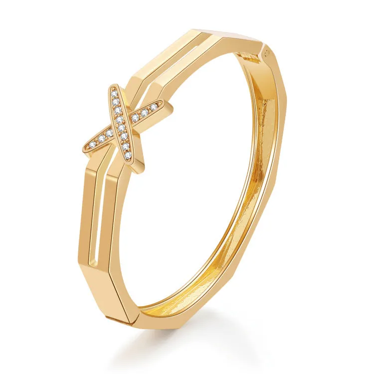 Light Luxury Creative Jewelry Polygonal Metal Alloy