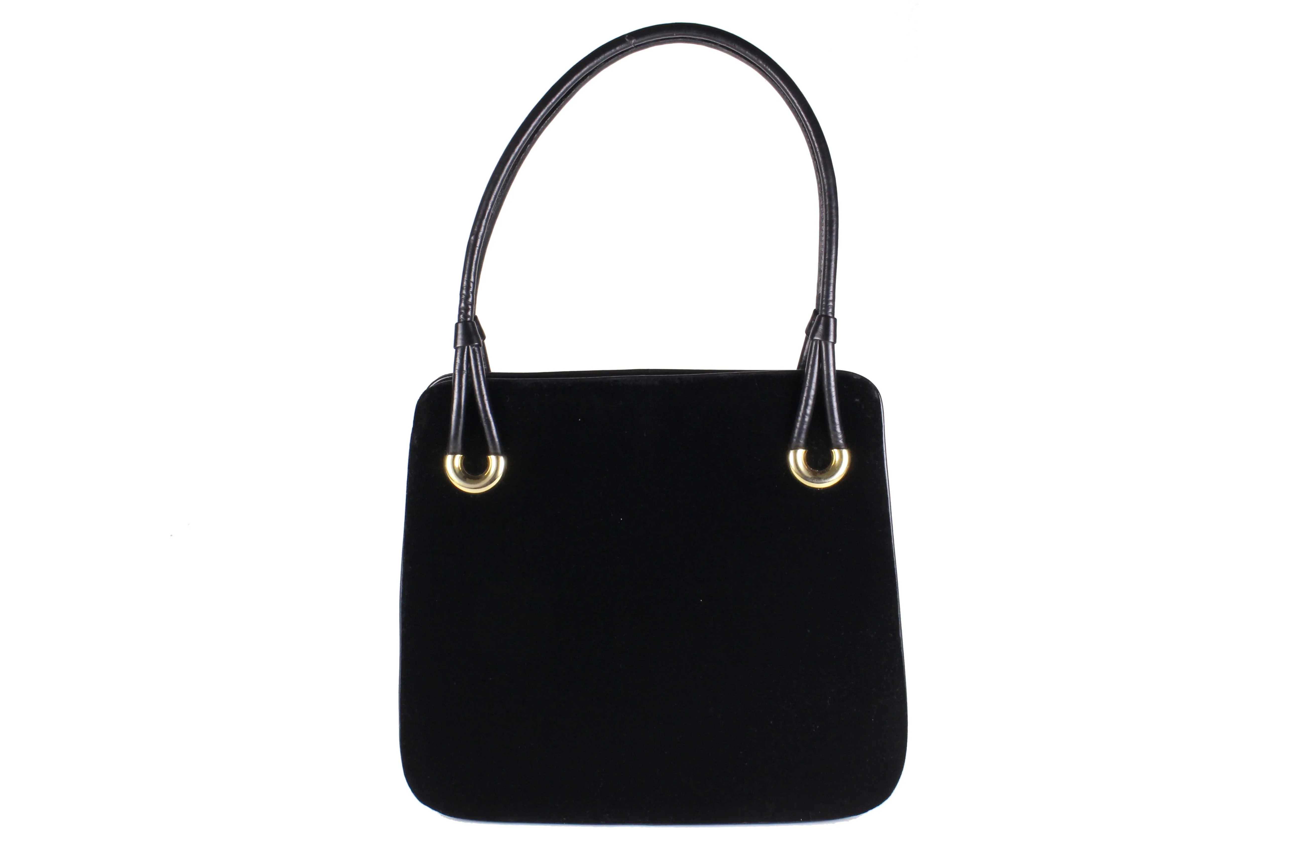 LOEWE black velvet frame bag