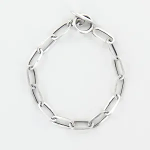 Long Oval Link Bracelet - Sterling Silver