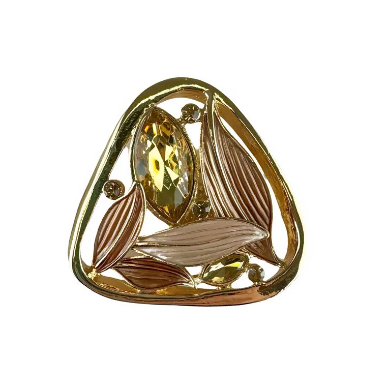 Magnetic Brooch -  Gold Triad