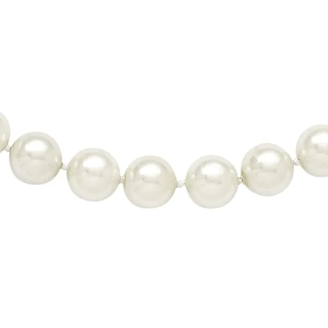 Majestik White Shell Pearl Slip On Necklace