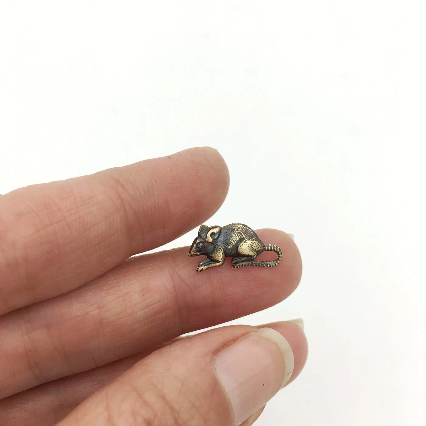 Mini Rat Brooch by Metal Cloth & Wood