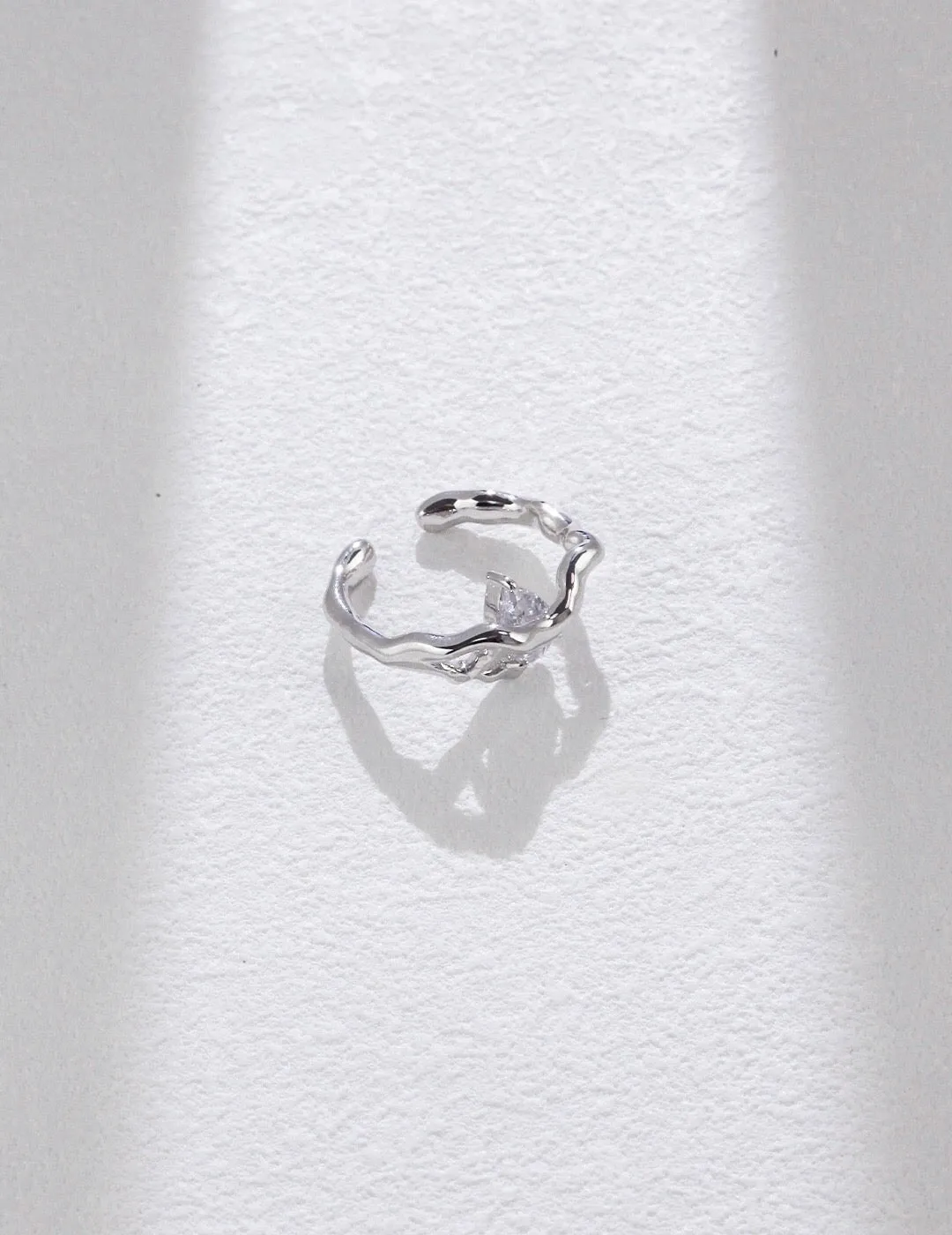 Minimalist Zircon Open Ring