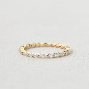 Moissanite Yellow Gold Full Eternity Ring