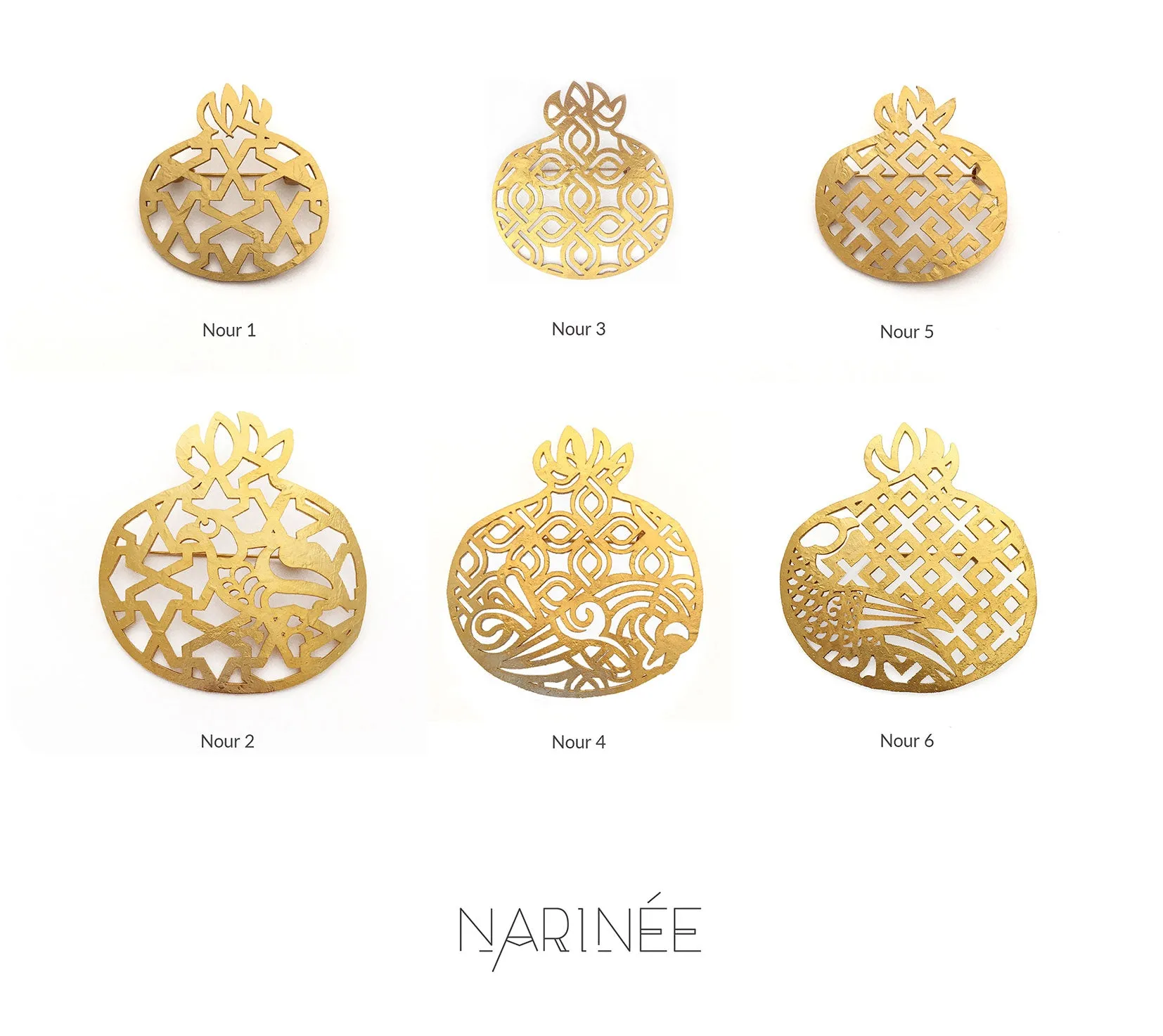 NARINÉE | Brooches (‘NOUR’ Pomegranate)