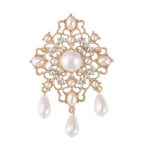 New Designer Pearl Large Flower Brooches