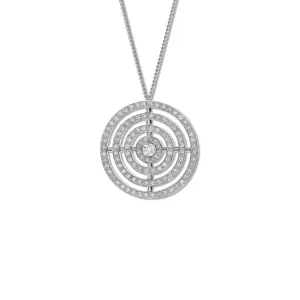 Niremius 3 Row Necklace Pendant 18ct White Gold - Diamond