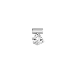 Nomination SeiMia Charm, Heart, White Cubic Zirconia, Silver