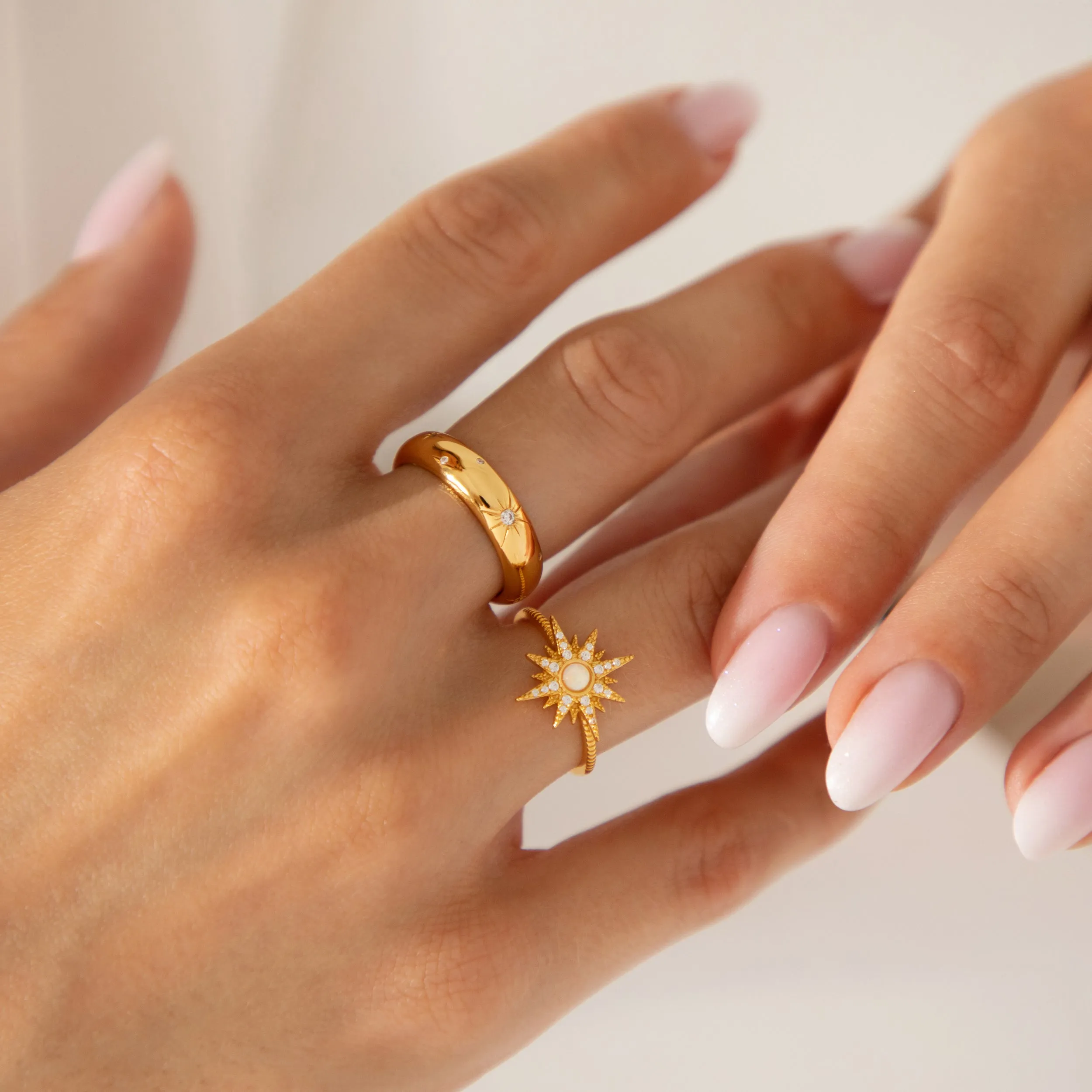 North Star Ring in Gold