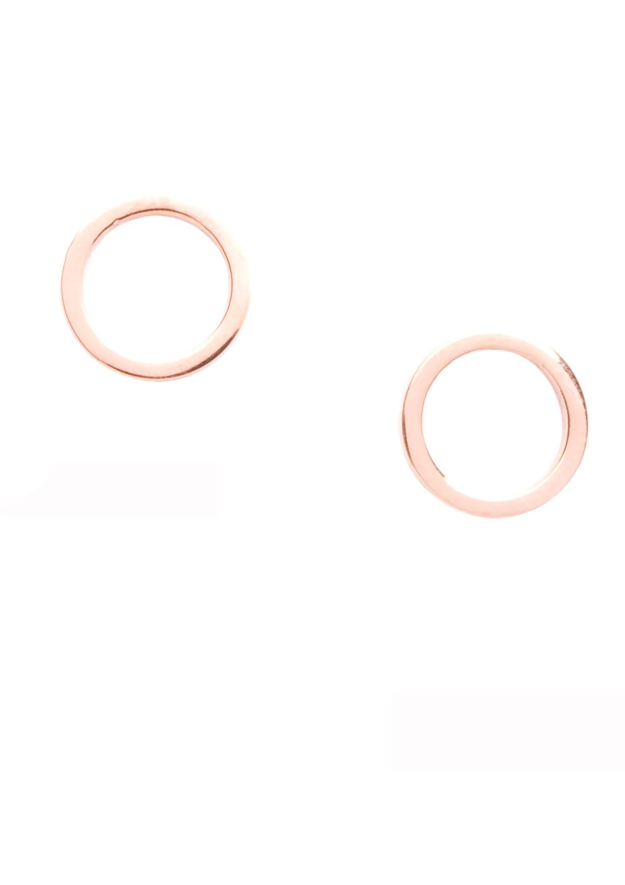 Open Circle Stud Earrings