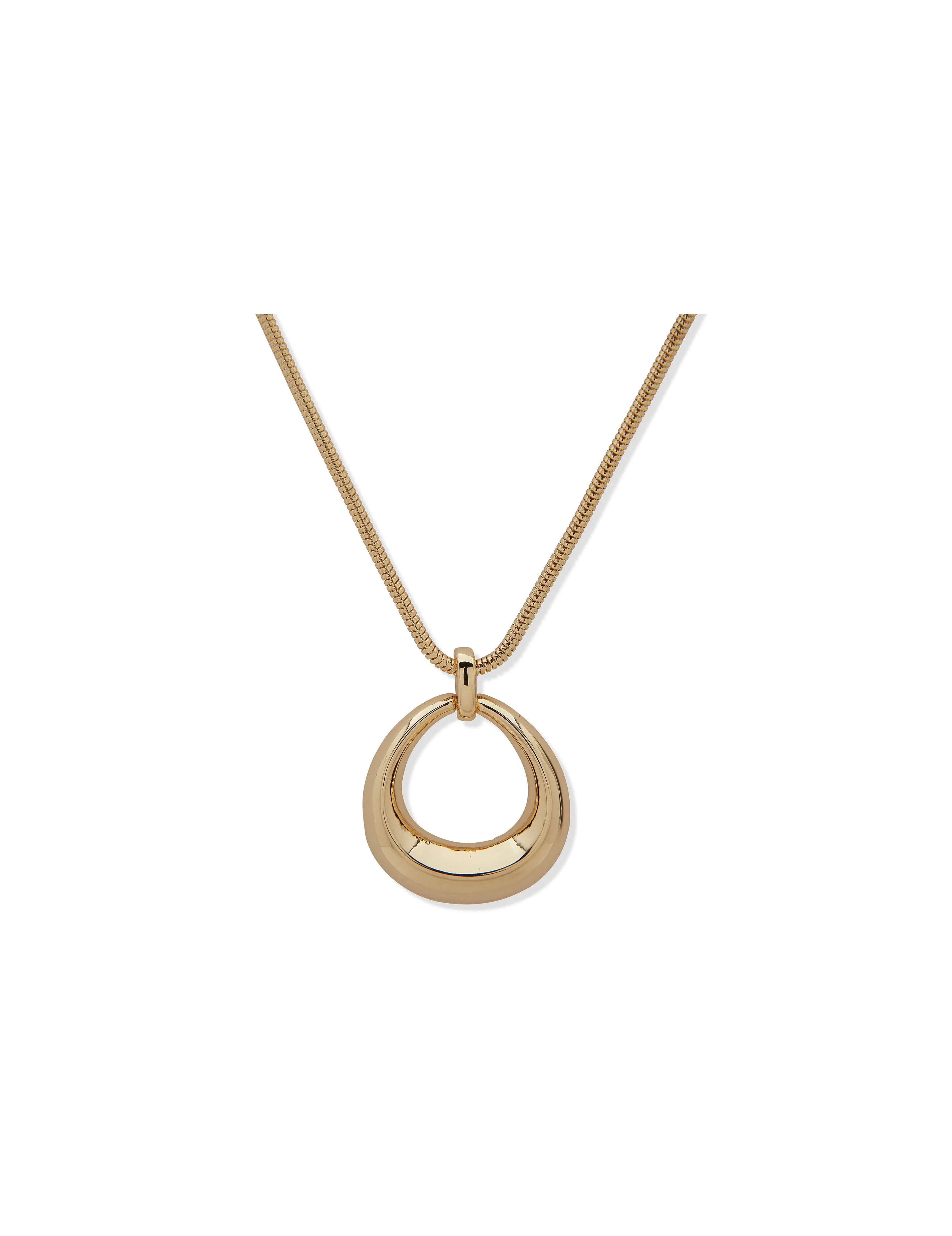 Open Oval Pendant Necklace