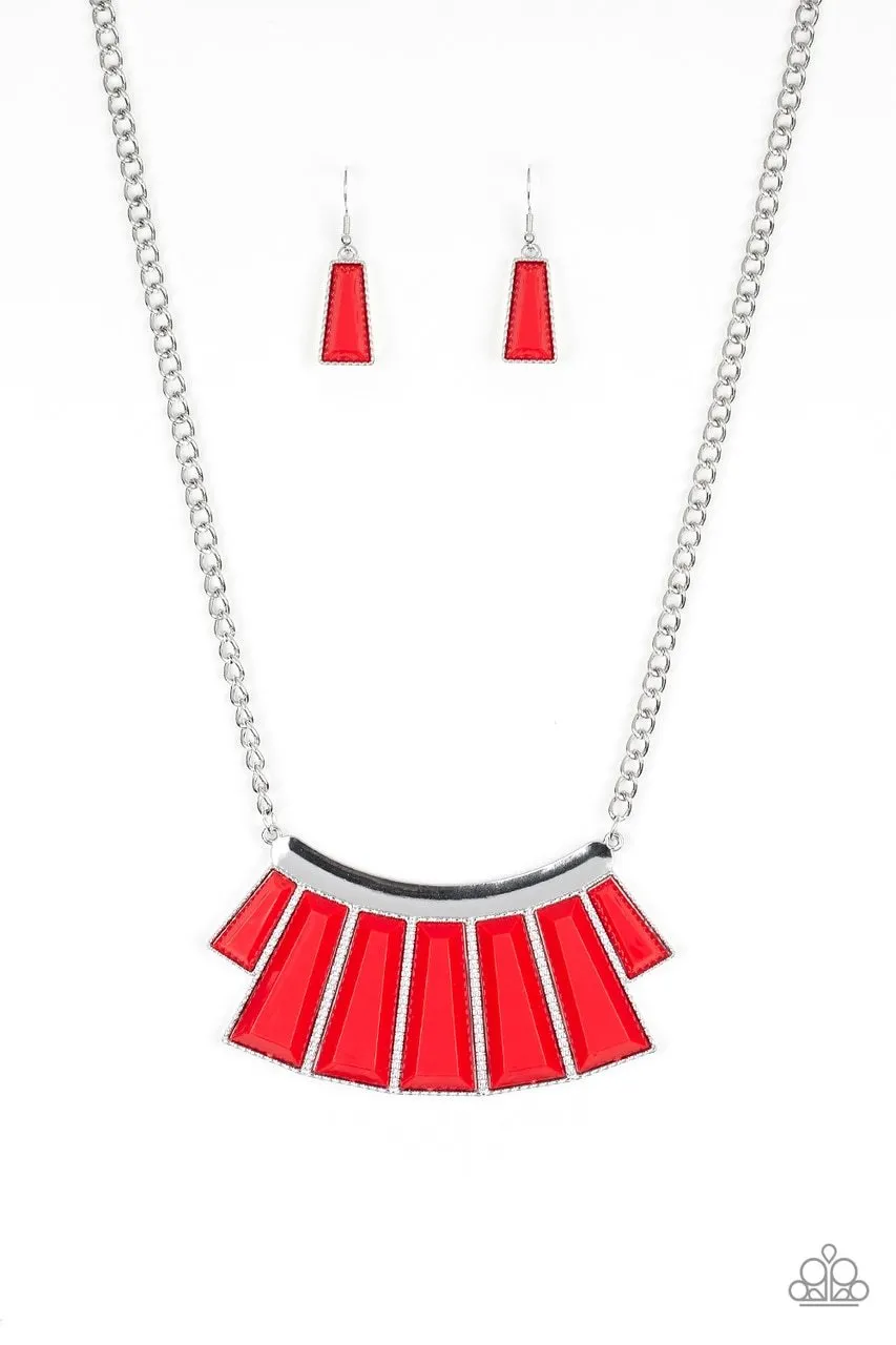 Paparazzi Necklace ~ Glamour Goddess - Red