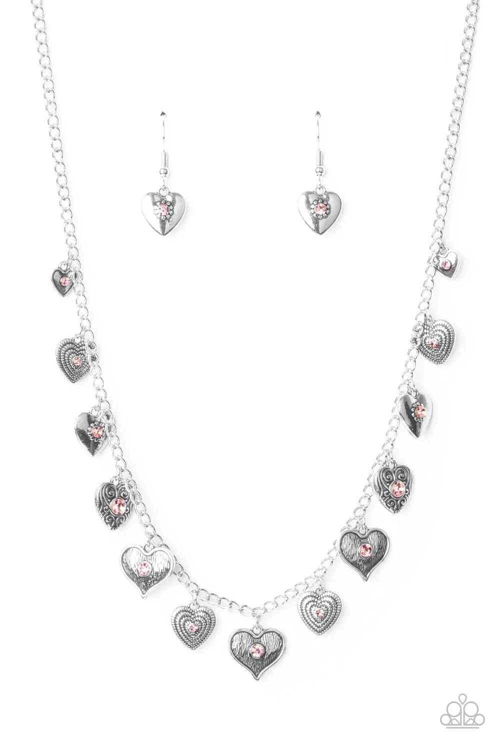 Paparazzi Necklace ~ Lovely Lockets - Pink