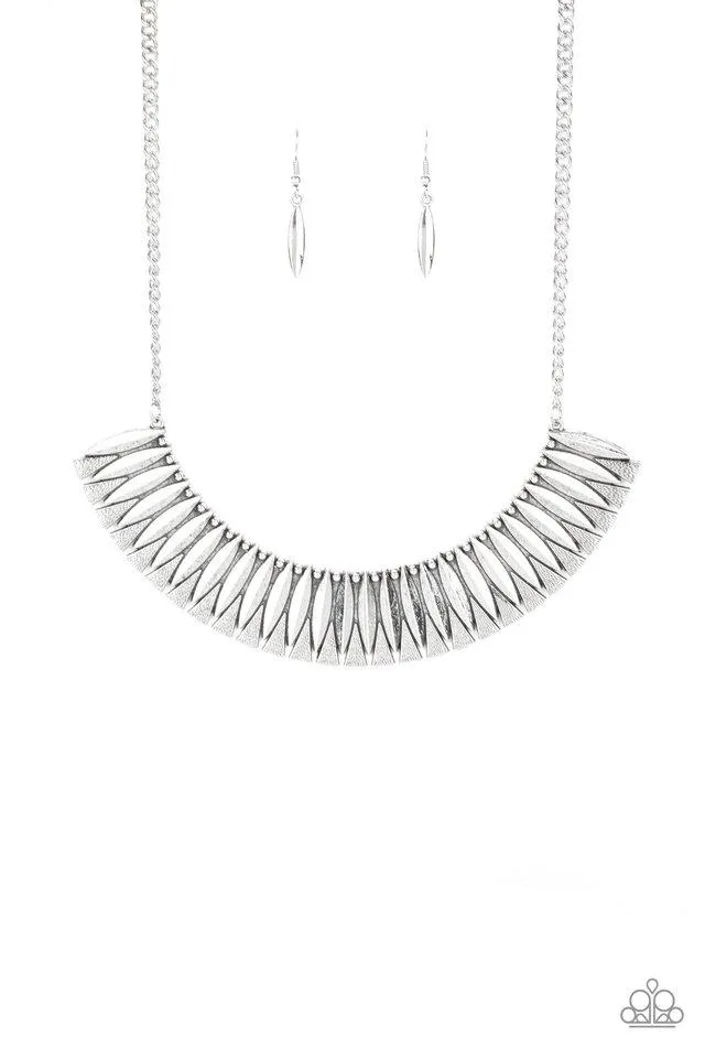 Paparazzi Necklace ~ My Main MANE - Silver