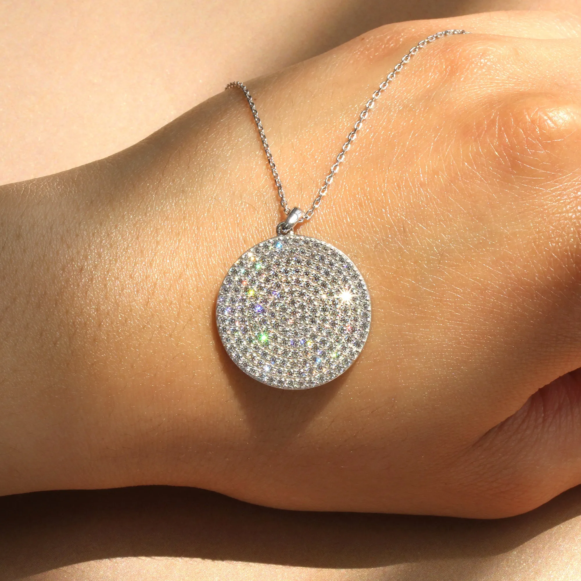 Pave Circle Necklace