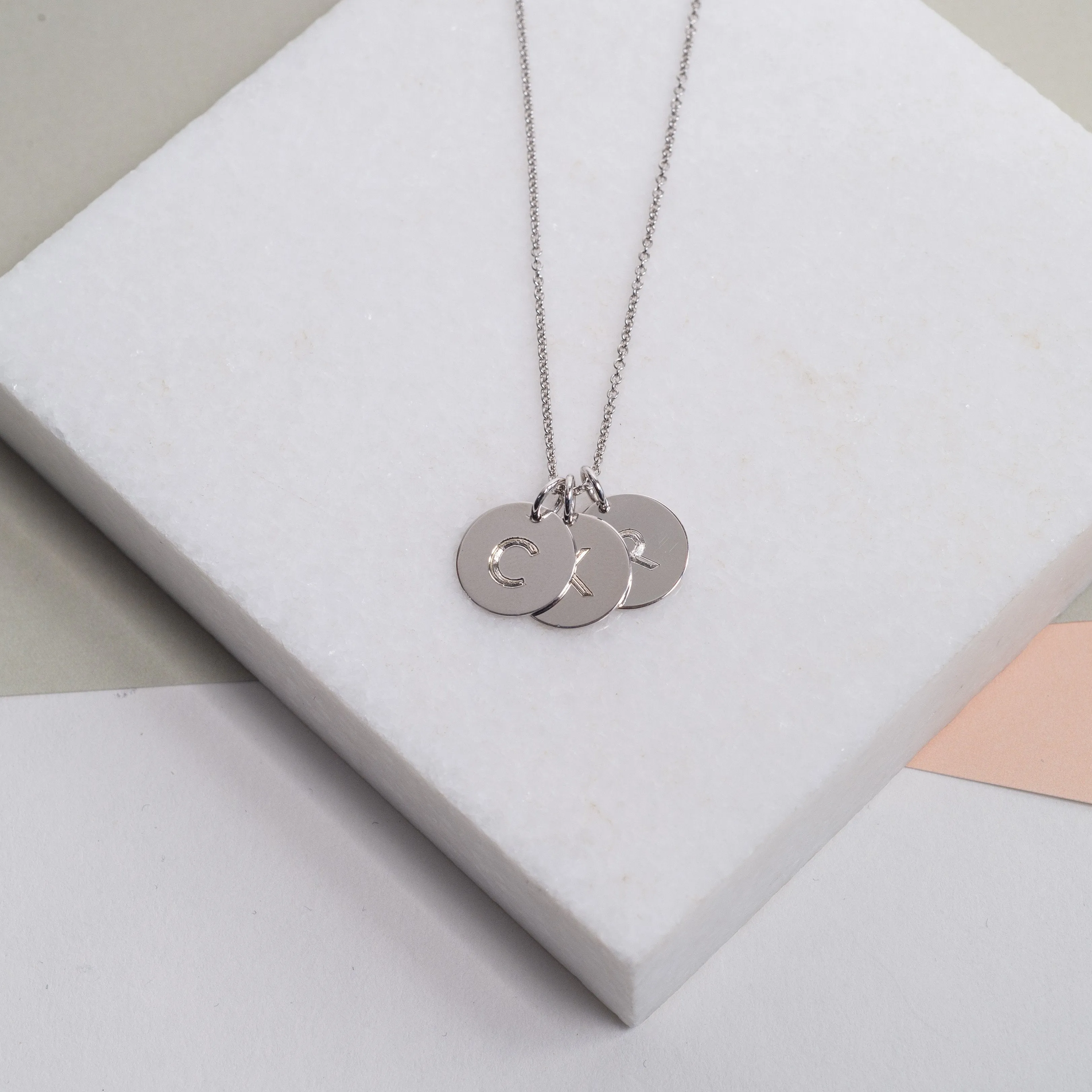 Pembroke Sterling Silver Disc Trio Necklace