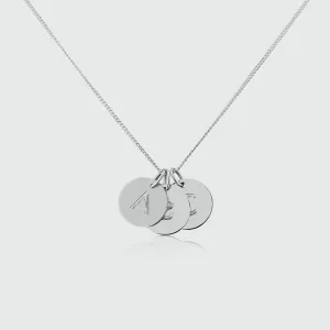 Pembroke Sterling Silver Disc Trio Necklace