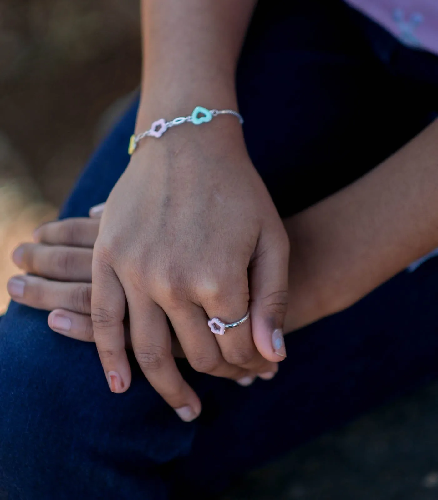 Pestal Flower Finger Ring (Silver)