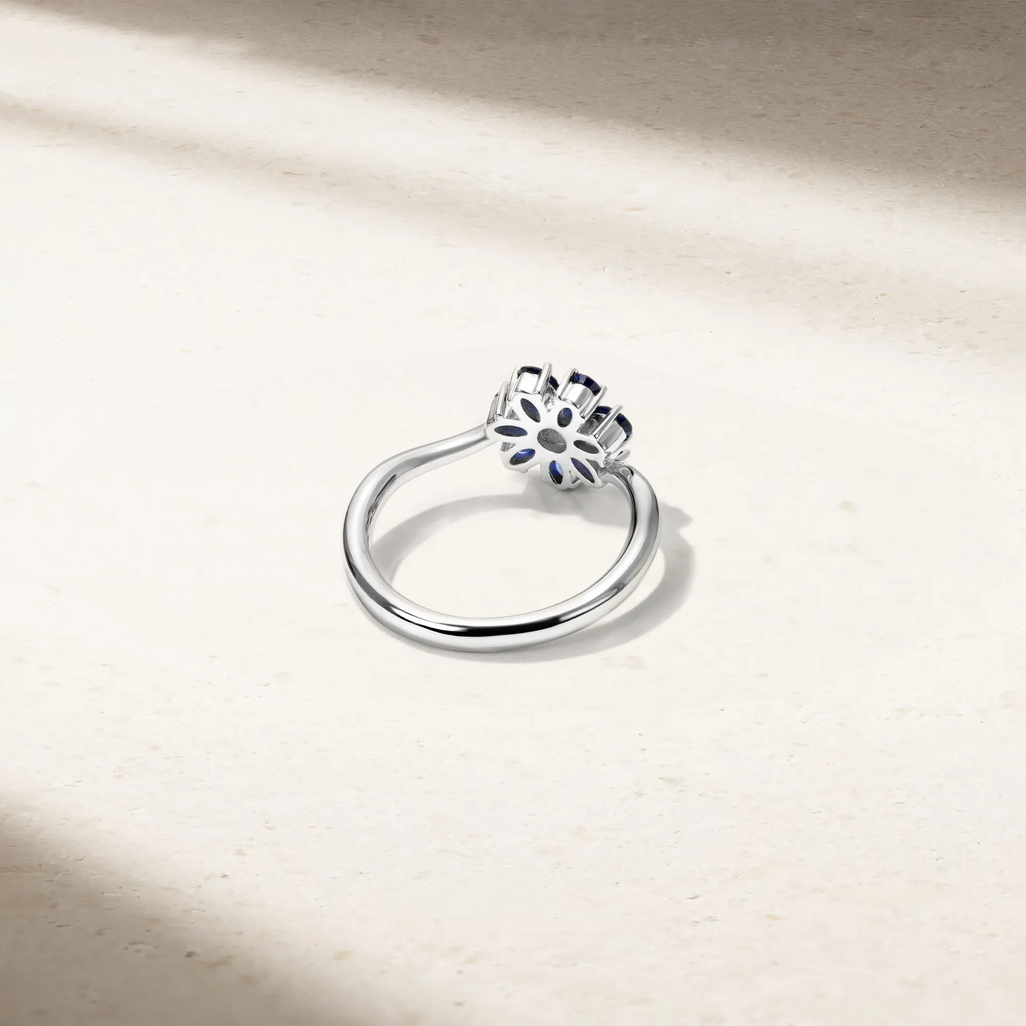 Pinwheel Blossom Sapphire Ring