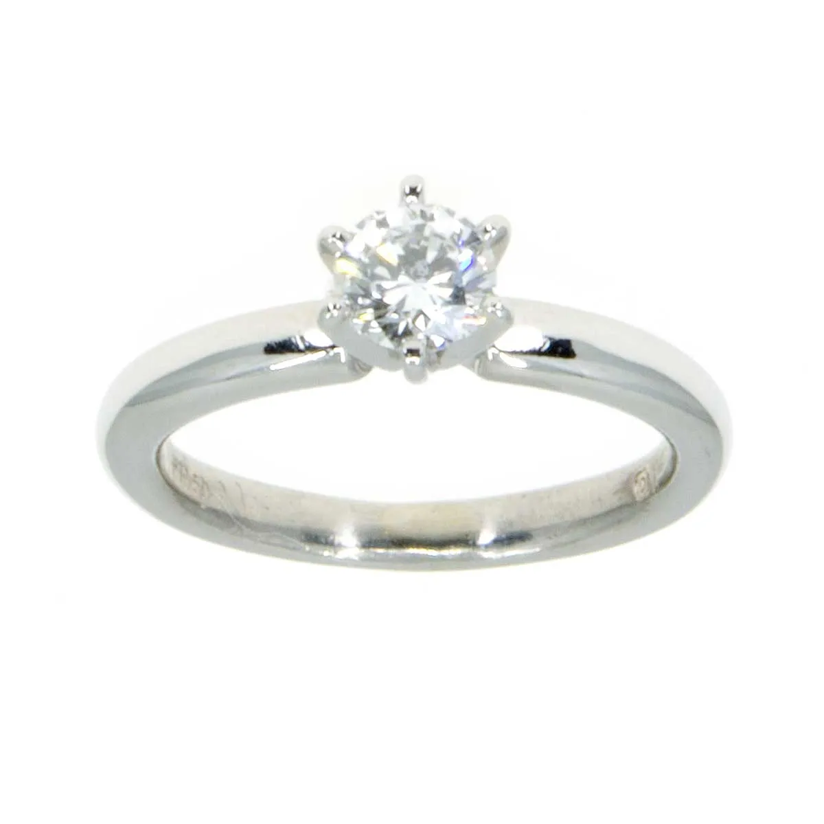 Platinum 0.45ct Diamond Solitaire Engagement Ring - G.I.A. Certified