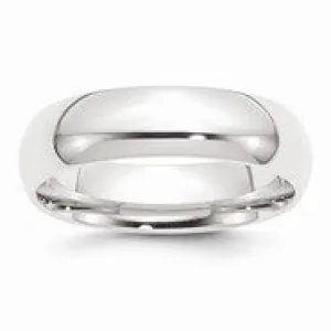 Platinum 6mm Comfort-Fit Wedding Band Ring