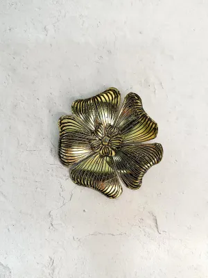 Plumeria Flower Brooch, Gold