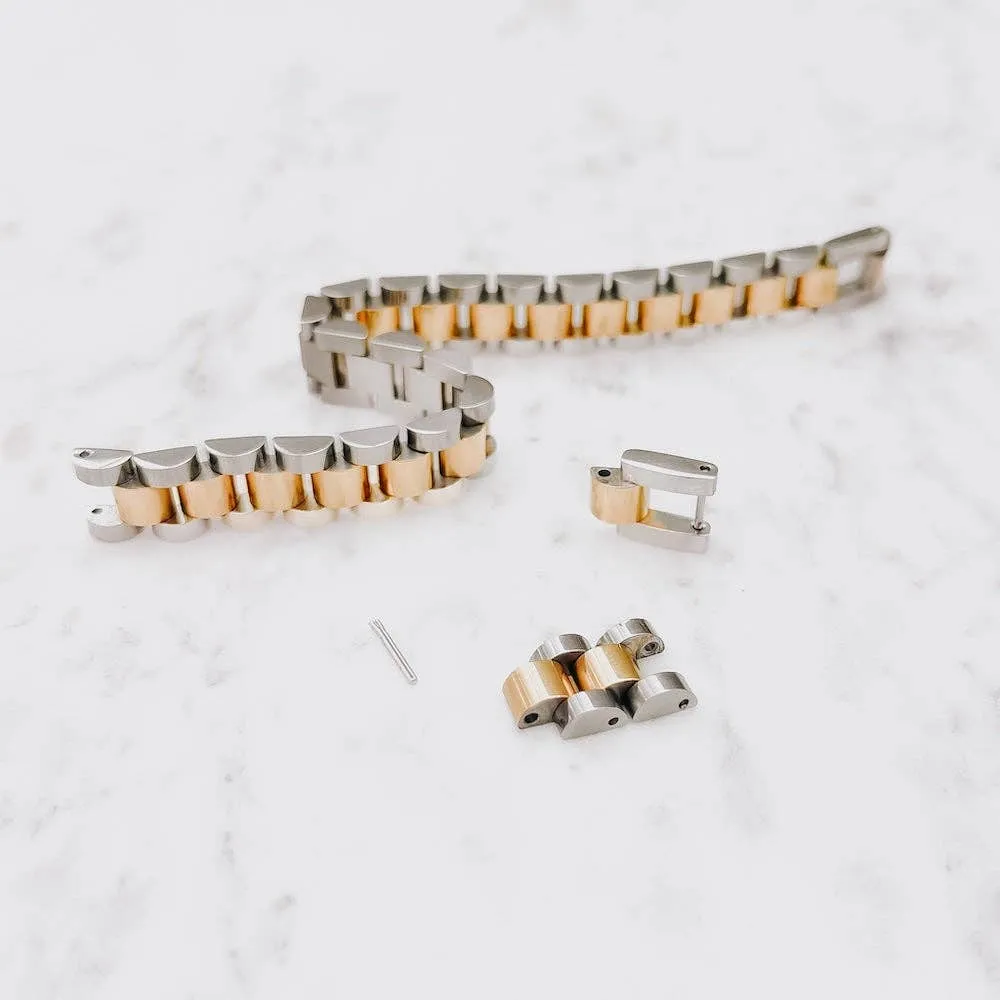 Pretty Simple - Mabel Mixed Metals Watch Band Bracelet - WATERPROOF