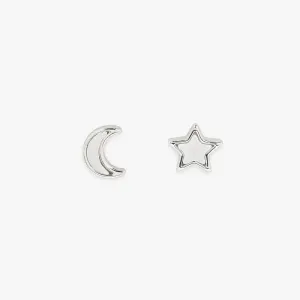 Pura Vida Moon and Star Studs