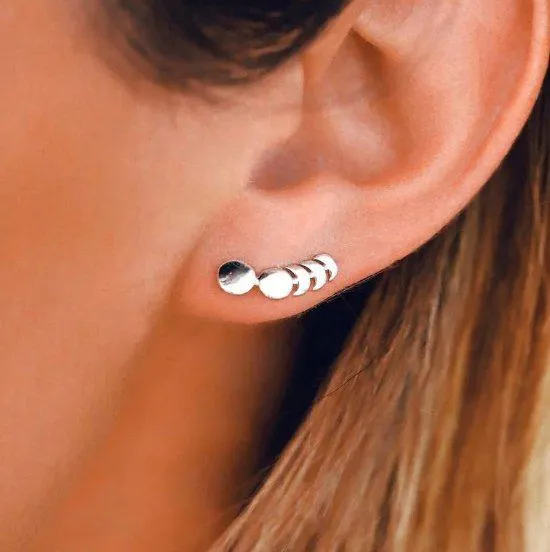 Pura Vida Moon Phases Ear Climber