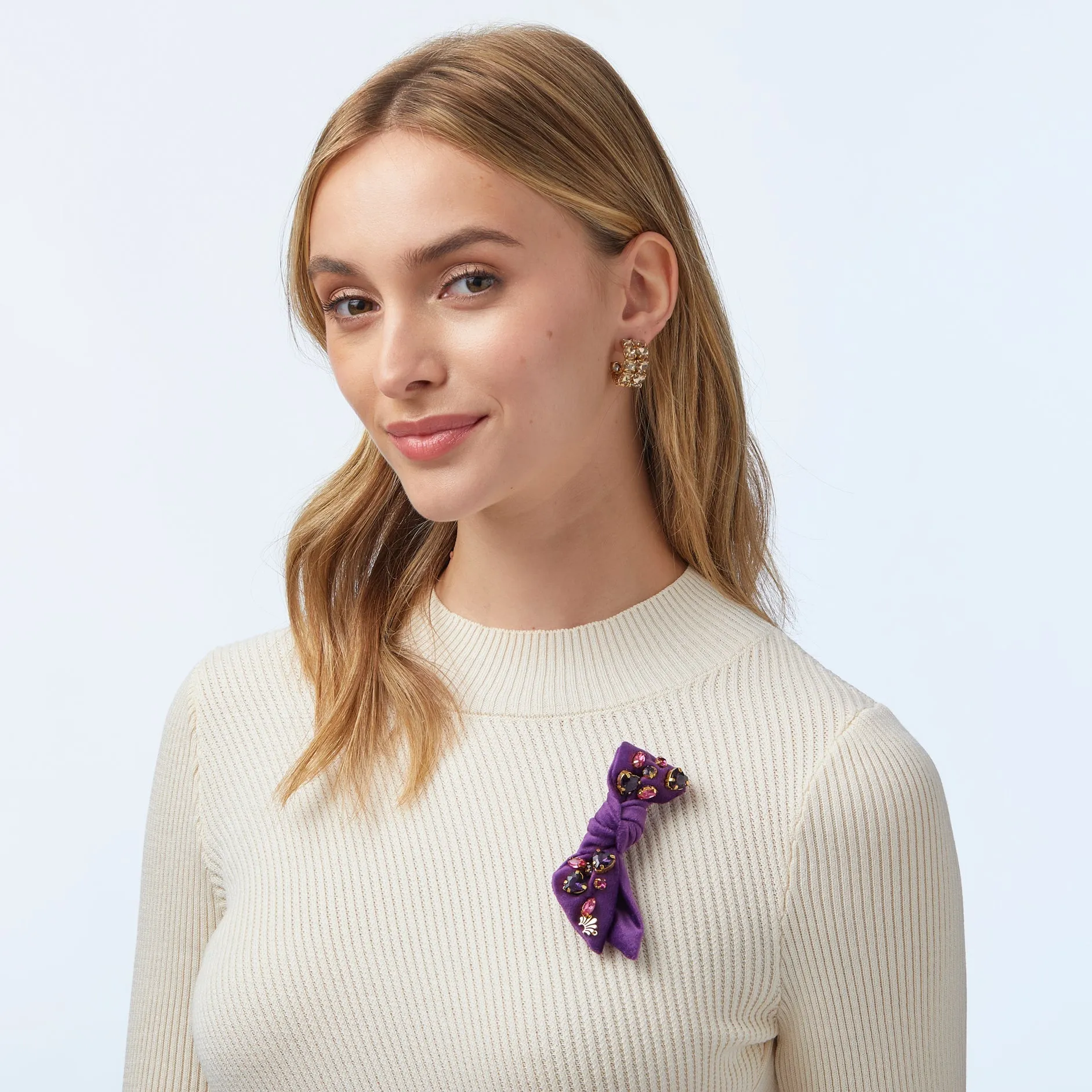 PURPLE EMBELLISHED AWARENESS RIBBON