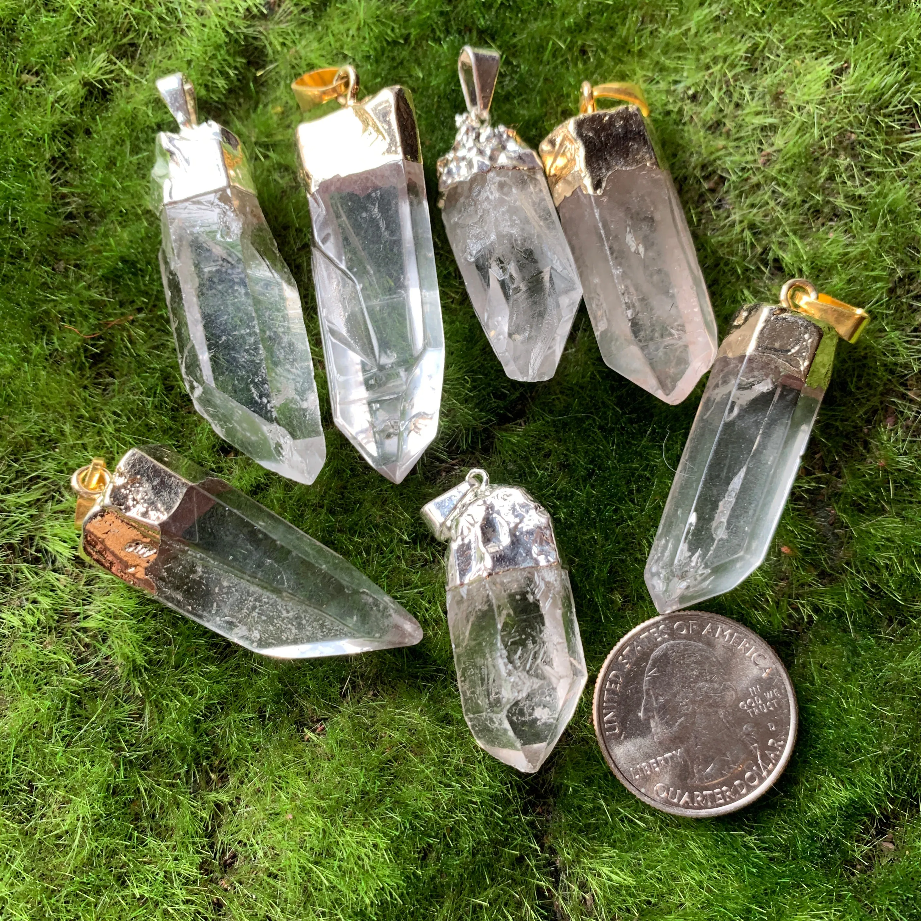 Quartz Point Pendants