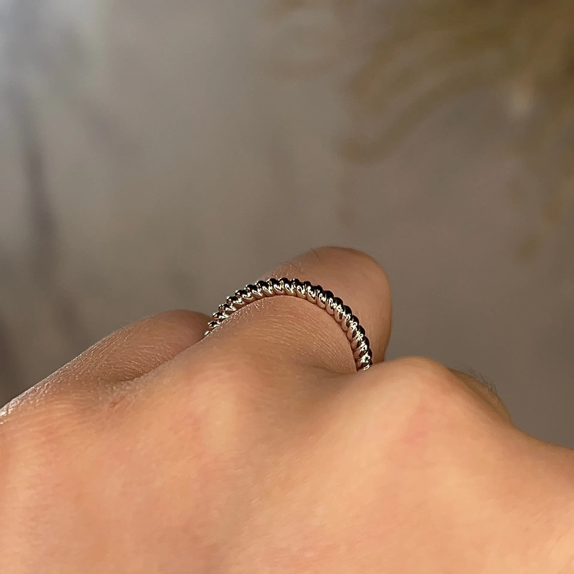 "Aspen" Minimalist Twisted Rope Contemporary Eternity Ring ET72