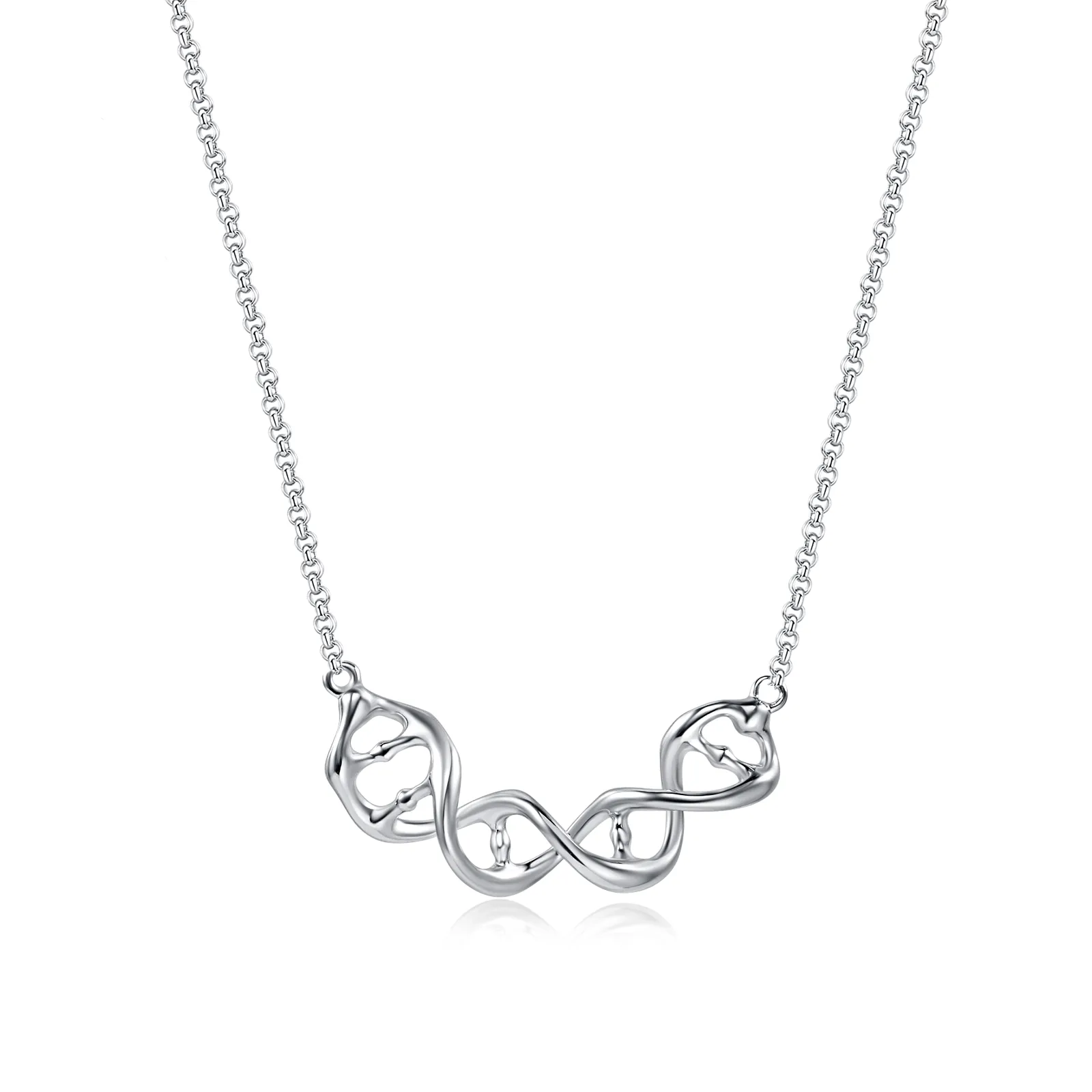 "Genetic Soulmate" DNA Sterling Silver Necklace