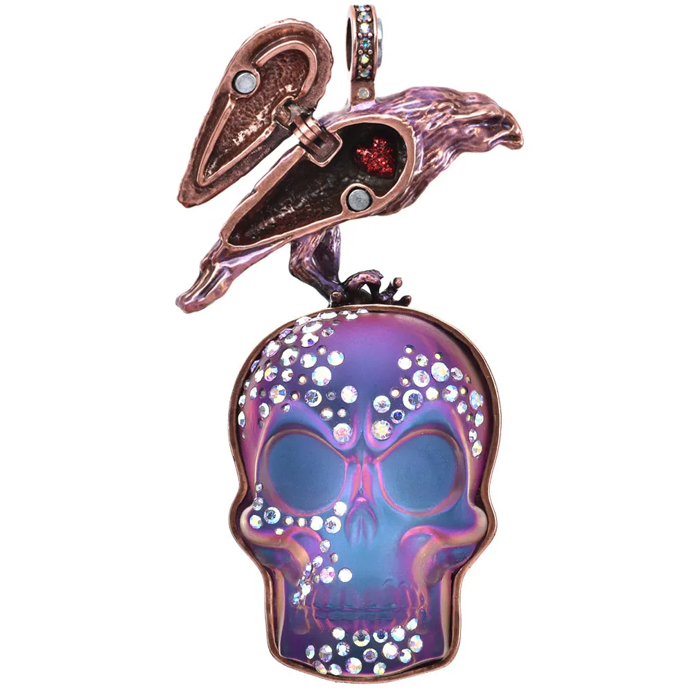 Raven's Heart Stormy Crystal Skull Magnetic Enhancer (Copper Ox/Mystic Iridis)