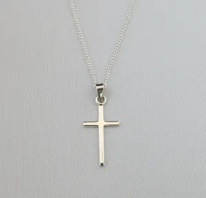 Silver Cross pendant and chain