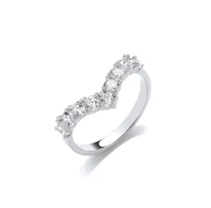 Silver Wishbone Eternity style ring