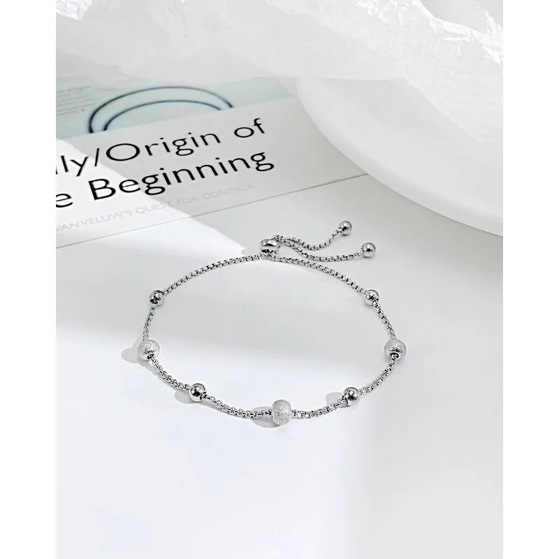 Simple Style Ball Titanium Steel Plating No Inlaid Bracelets