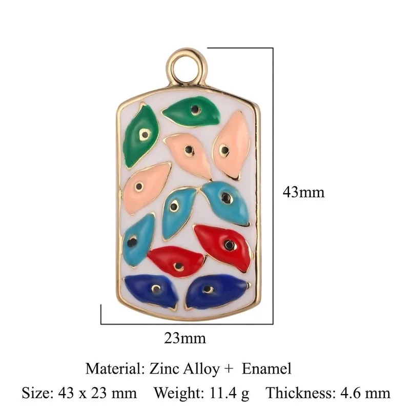 Simple Style Classic Style Color Block Copper Epoxy Plating Alloy Gold Plated Silver Plated Charms Jewelry Accessories